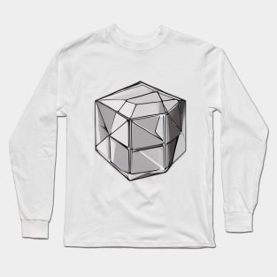 Rubic Cube Grey Shadow Silhouette Anime Style Collection No. 382 Long Sleeve T-Shirt